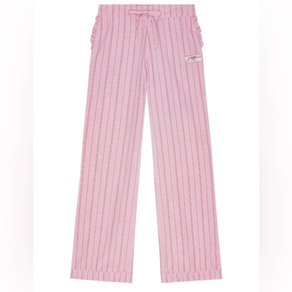Ganni Pink Pinstripe Trousers